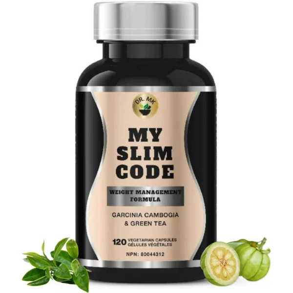 My Slim Code by Dr. MK – Weight Management Formula – Natural support of metabolism & appetite control – Garcinia Cambogia & Green Tea – 120 Vegetarian Capsules – Made in Canada