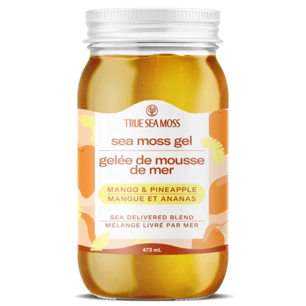 TrueSeaMoss Sea Moss Gel – Alternative Form of Sea Moss – Mango/Pineapple Sea Moss Gel – Sea Moss Gel Organic Raw – Made in the USA – Mango/Pineapple Sea Moss Gel 473 ml (16 Fl Oz)