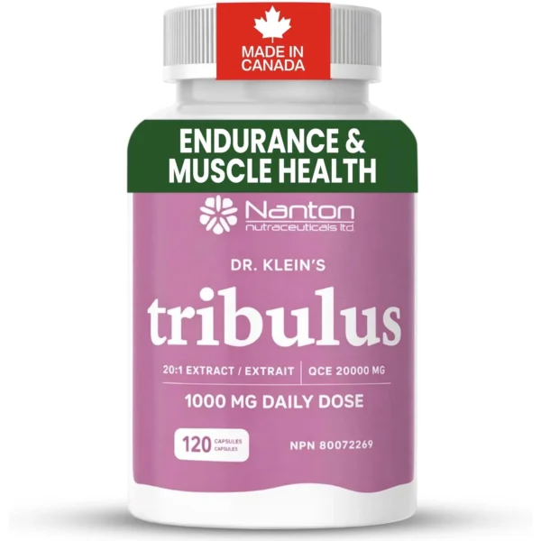 Tribulus Terrestris Supplement for Men & Women – 20:1 Extract 1000MG Daily Dose, Promotes Female & Male Vitality, Endurance, Muscle Building, Energy, Performance, & Urological Health – 120 Capsules