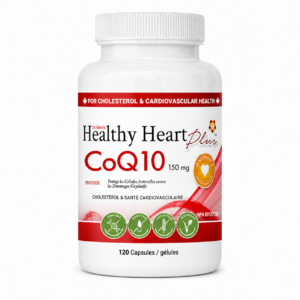 CoQ10 Cardiovascular Supplement – Coenzyme Q10, Nattokinase, Pomegranate, Garlic & Lysine for Blood Cholesterol, Circulation & Heart Health, Supplement for Men & Women, 120 Capsules by Rhoziva