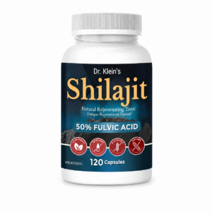 Dr. Klein's Natural Shilajit for Men & Women. 250mg daily dose. 50% Fulvic Acid. Pure Himalayan Shilajit. Ayurvedic Rasayana. Vegan & Gluten Free. Made in Canada. 120 Capsules.